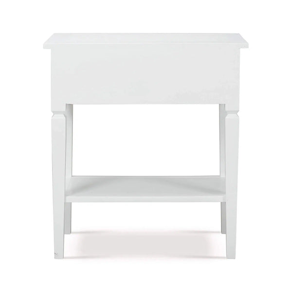 Orleans Side Table In Architectural White-Blue Hand Home