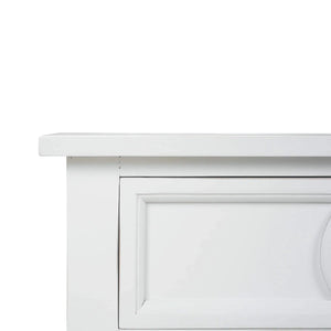 Orleans Side Table In Architectural White-Blue Hand Home