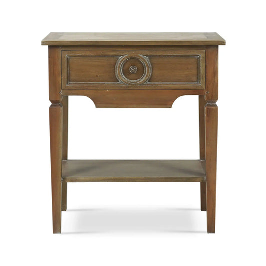 Orleans Side Table In Straw Wash-Blue Hand Home