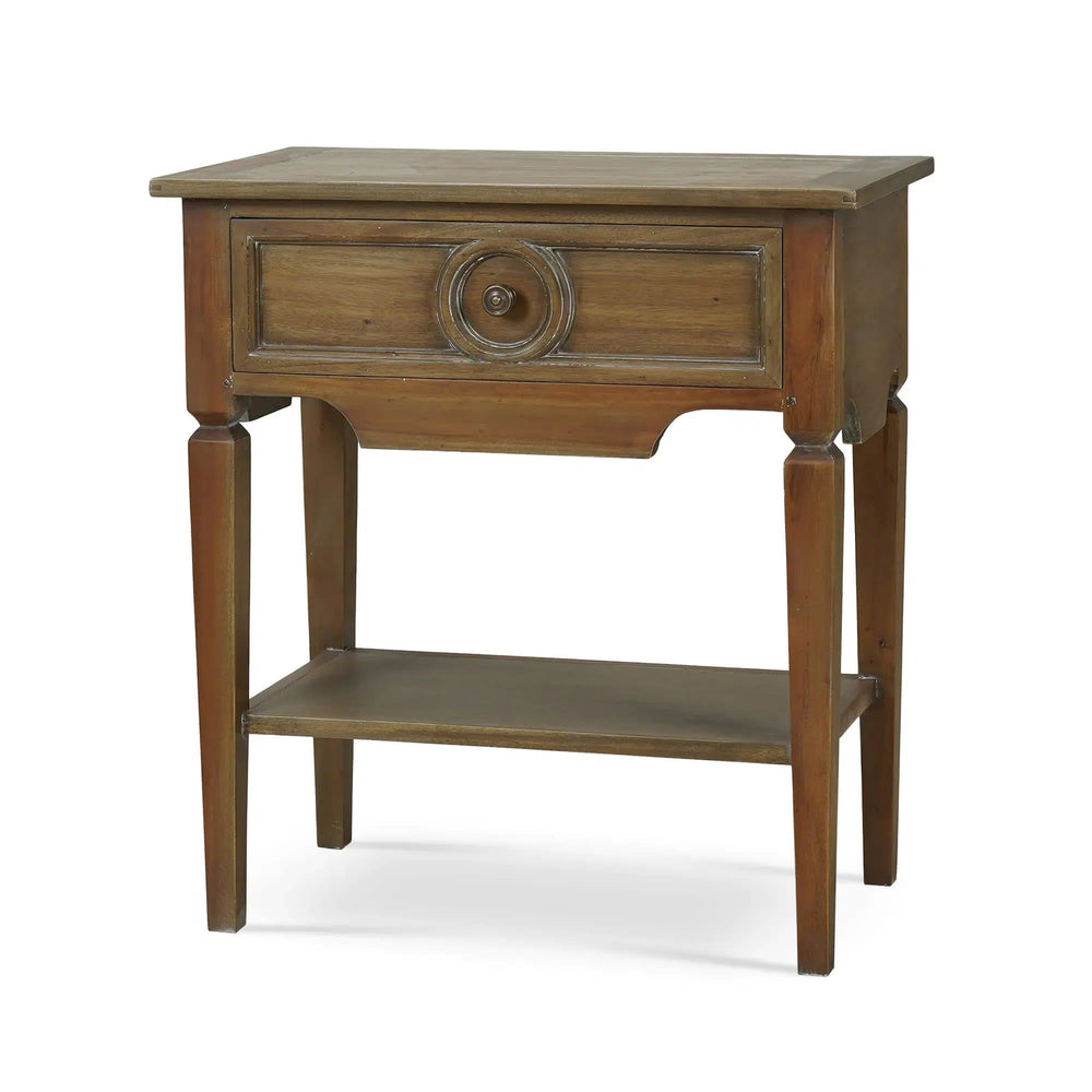 Orleans Side Table In Straw Wash-Blue Hand Home
