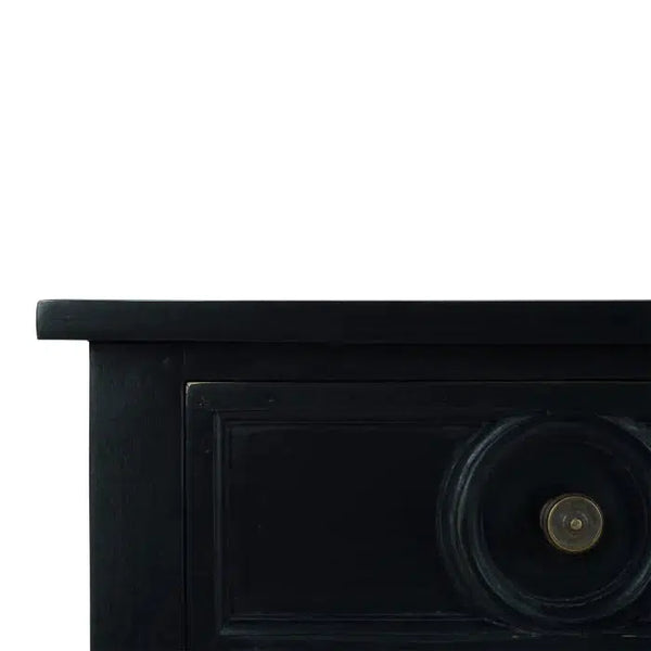 Orleans Console Table In Batavia Black-Blue Hand Home