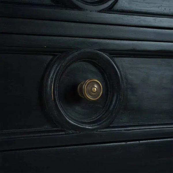 Orleans Console Table In Batavia Black-Blue Hand Home