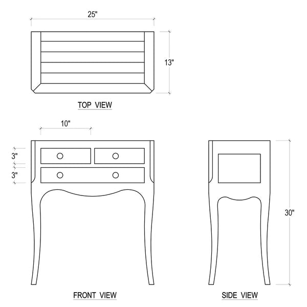 Chardonnay Side Table-Blue Hand Home