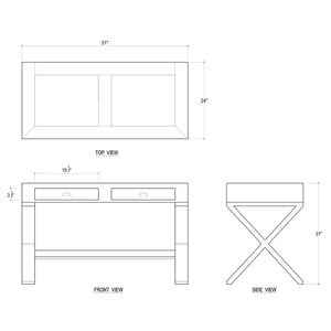 Yeomans Desk-Blue Hand Home