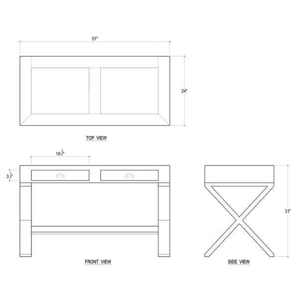 Yeomans Desk-Blue Hand Home