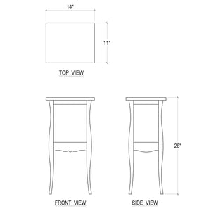 Lymington End Table-Blue Hand Home