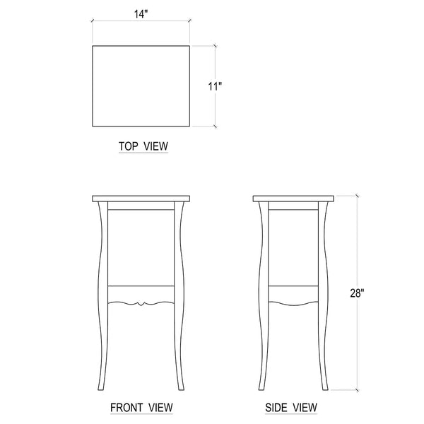 Lymington End Table-Blue Hand Home