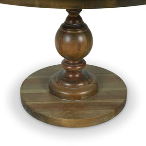 Goucho Round Dining Table 48'' In Straw Wash-Blue Hand Home