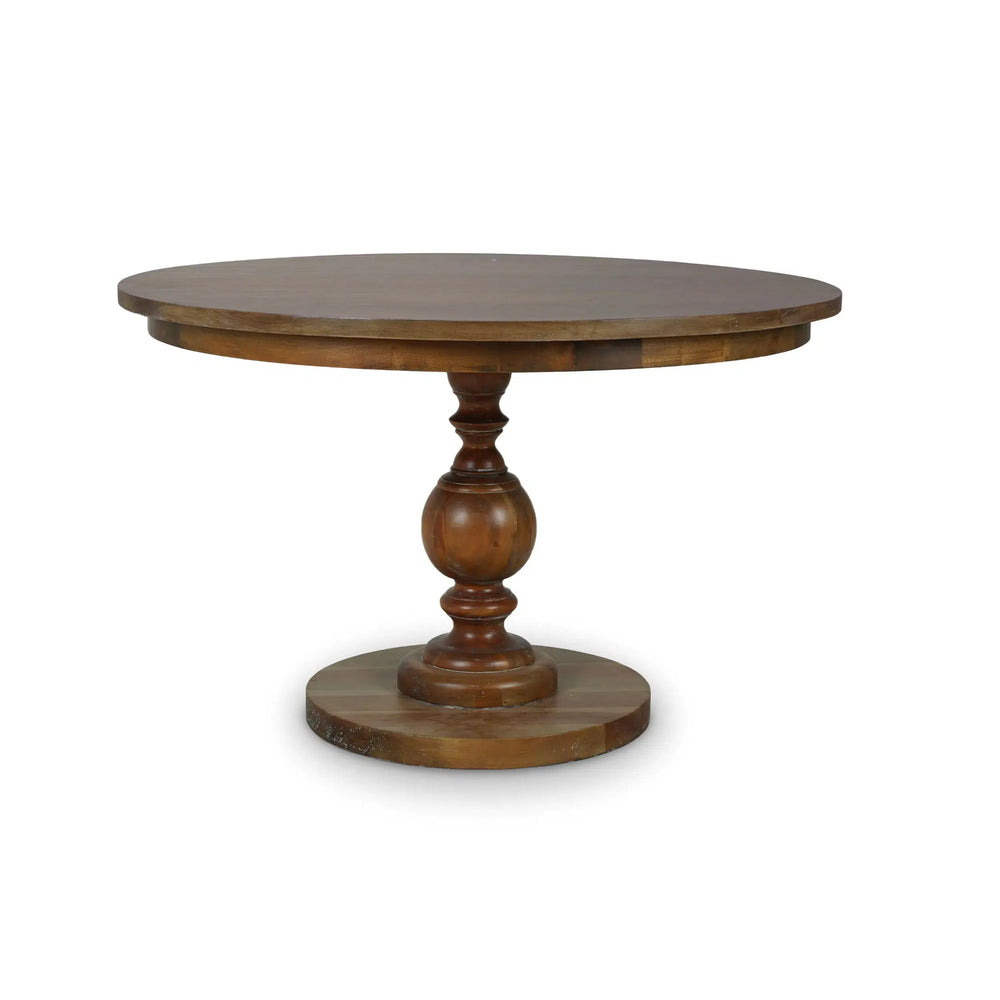 Goucho Round Dining Table 48'' In Straw Wash-Blue Hand Home