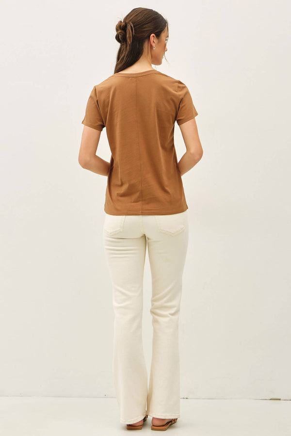 Cotton Jersey V-Neck T-Shirts
