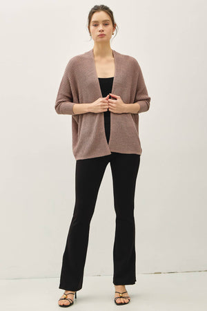 NEW COLOR- DOLMAN SLEEVE OPEN FRONT CARDIGAN-Blue Hand Home