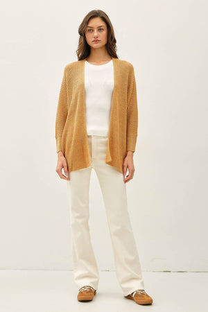 NEW COLOR- DOLMAN SLEEVE OPEN FRONT CARDIGAN-Blue Hand Home