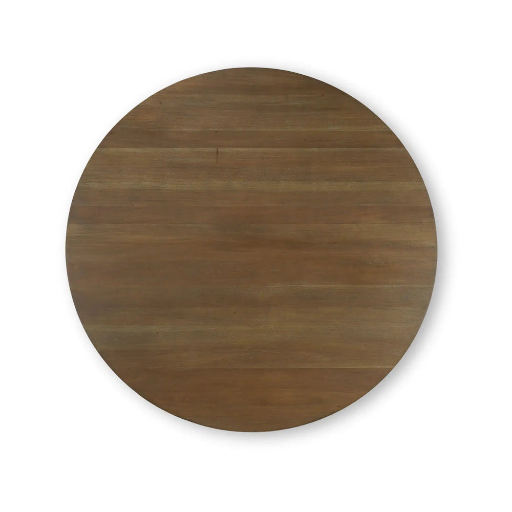 Goucho Round Dining Table 60'' In Straw Wash-Blue Hand Home