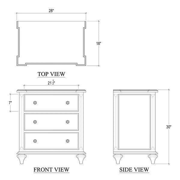Soho Bedside Table-Blue Hand Home