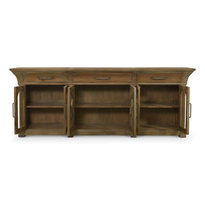 Lambeth Credenza In Straw Wash-Blue Hand Home