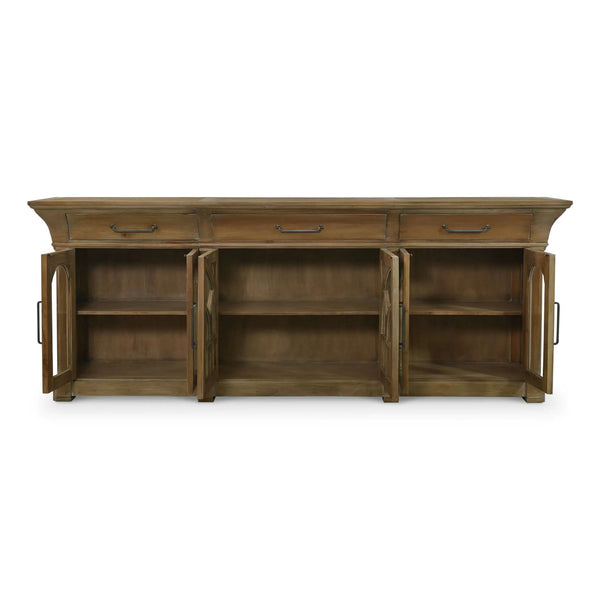 Lambeth Credenza In Straw Wash-Blue Hand Home