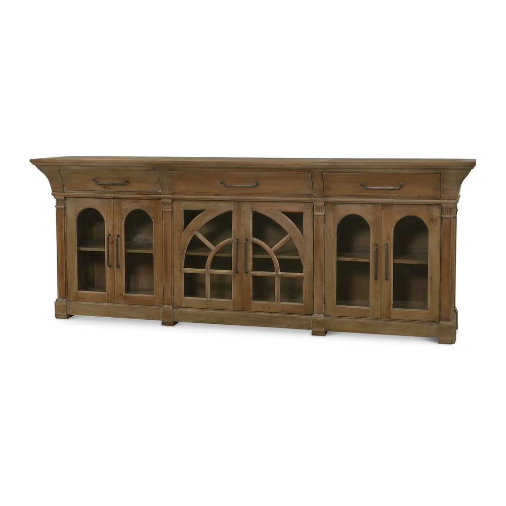 Lambeth Credenza In Straw Wash-Blue Hand Home