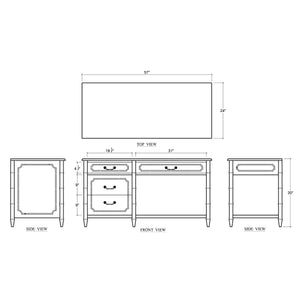 Grosvenor Desk-Blue Hand Home