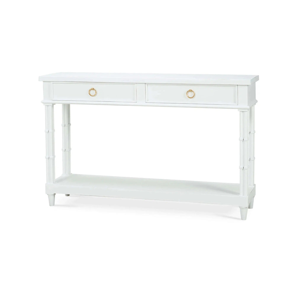 Farringdon Small Console In Architectural White-Blue Hand Home