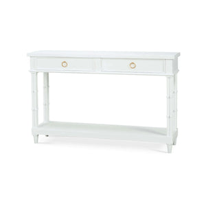 Farringdon Small Console In Architectural White-Blue Hand Home