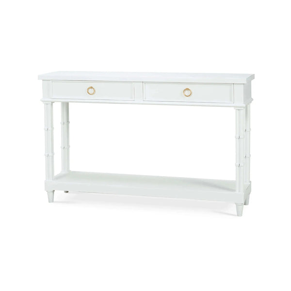 Farringdon Small Console In Architectural White-Blue Hand Home