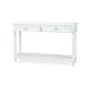 Farringdon Small Console In Architectural White-Blue Hand Home