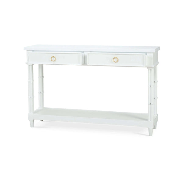 Farringdon Small Console In Architectural White-Blue Hand Home