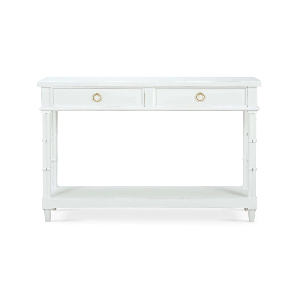 Farringdon Small Console In Architectural White-Blue Hand Home