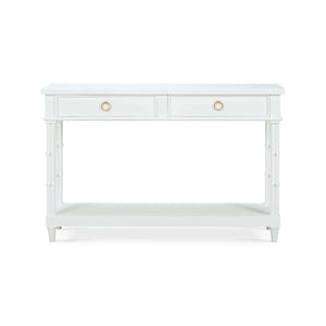 Farringdon Small Console In Architectural White-Blue Hand Home