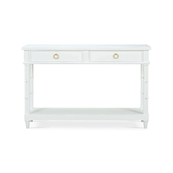 Farringdon Small Console In Architectural White-Blue Hand Home