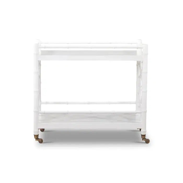 Grosvenor Drinks Trolley In True White-Blue Hand Home