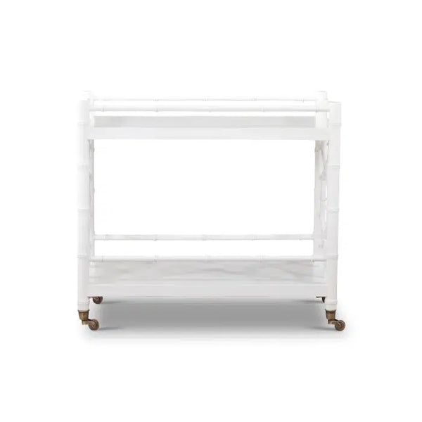 Grosvenor Drinks Trolley In True White-Blue Hand Home