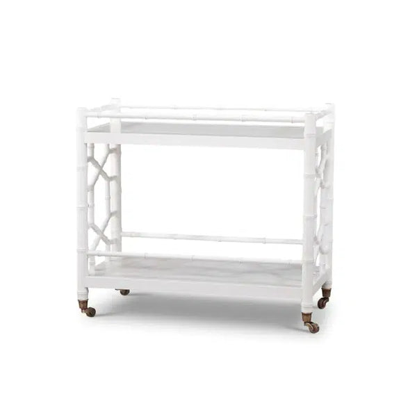 Grosvenor Drinks Trolley In True White-Blue Hand Home