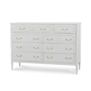 Chelsea Large 9 Drawer Dresser in Architectural White-Blue Hand Home