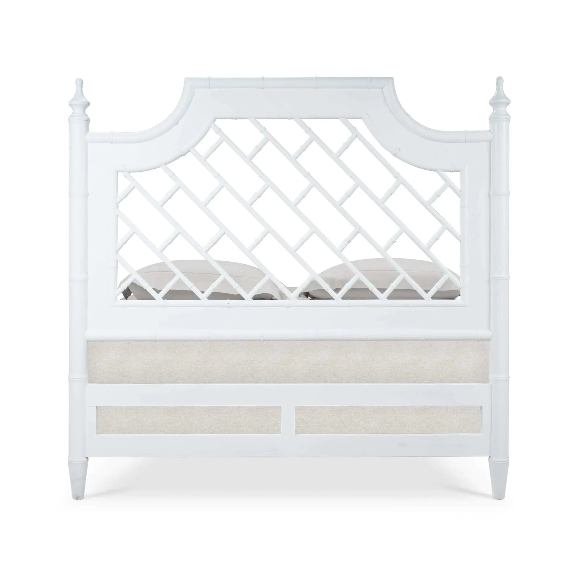 Chelsea Bed Queen In Architectural White-Blue Hand Home
