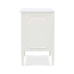 Chelsea 3 Drawer Bedside Table in Architectural White-Blue Hand Home