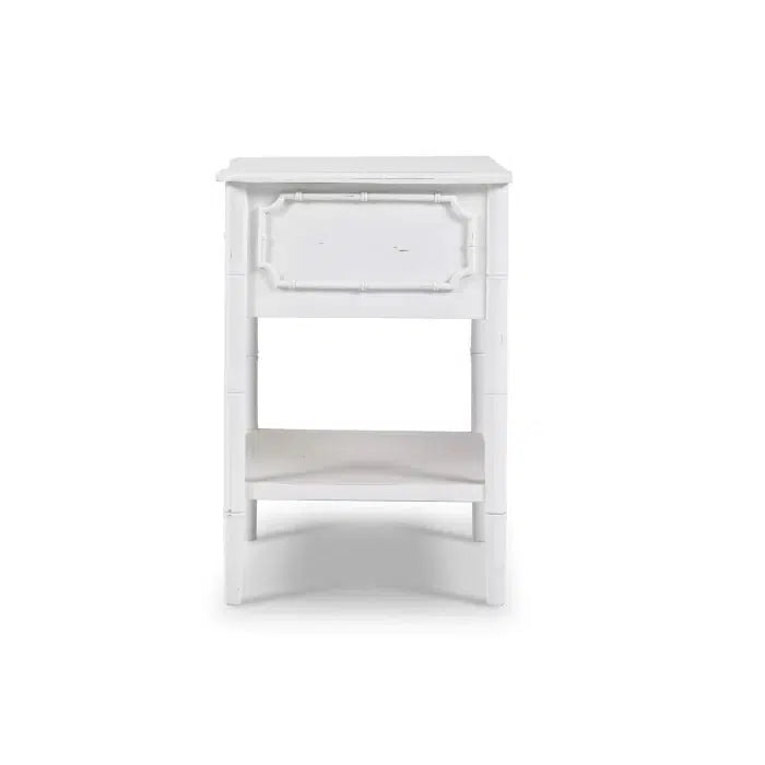 Chelsea End Table in Architectural White-Blue Hand Home