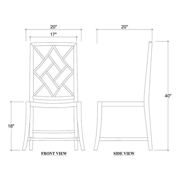 Farringdon Dining Chair In Fruitwood W/ Arctic White Performance Fabric-Blue Hand Home