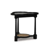 Clover End Table in Batavia Black w/ Natural Rattan-Blue Hand Home