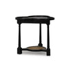 Clover End Table in Batavia Black w/ Natural Rattan-Blue Hand Home
