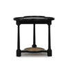 Clover End Table in Batavia Black w/ Natural Rattan-Blue Hand Home