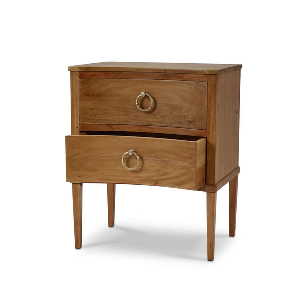 Bow Nightstand in Architectural White-Blue Hand Home