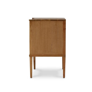 Bow Nightstand in Architectural White-Blue Hand Home