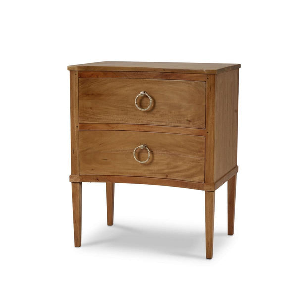 Bow Nightstand in Architectural White-Blue Hand Home