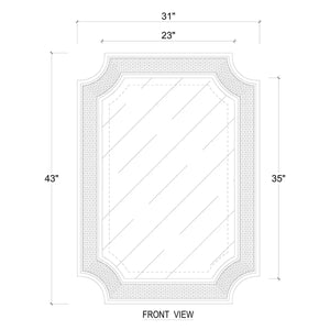 Finsbury Mirror In Sandbar W/ White Inset Rattan-Blue Hand Home