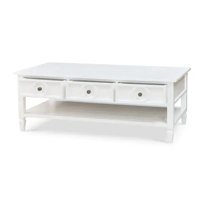 Orleans Coffee Table In Archtectural White-Blue Hand Home