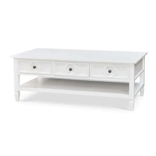 Orleans Coffee Table In Archtectural White-Blue Hand Home