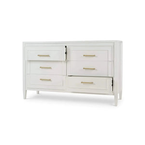 Belgravia 6 Drawer Dresser In True White-Blue Hand Home