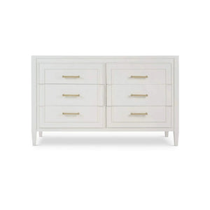 Belgravia 6 Drawer Dresser In True White-Blue Hand Home