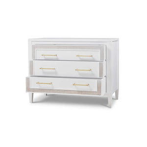 Belgravia 3 Drawer Dresser w/ Rattan-Blue Hand Home